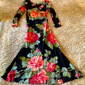 Rare vintage 90s Betsey Johnson floral print mermaid dress